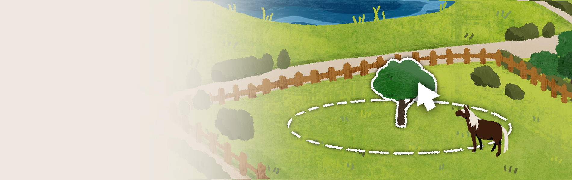 Banner paardenterrein